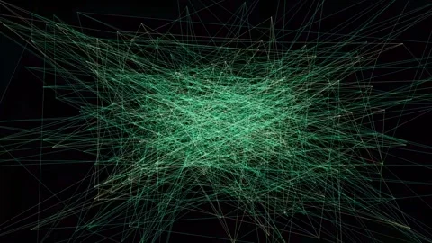 Abstract lines create a dynamic visual pattern on a dark Stock Footage 340044892