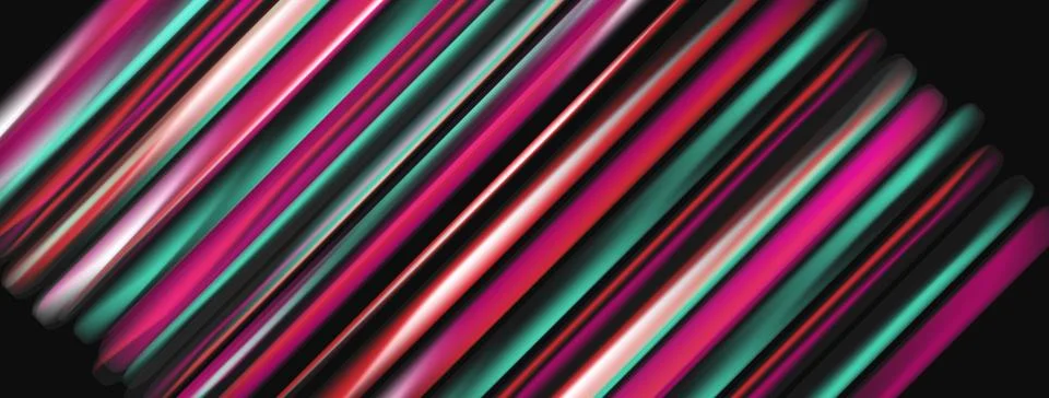 Abstract lines create dynamic visual effect. Pink, teal, silver hues dominate Stock Illustration