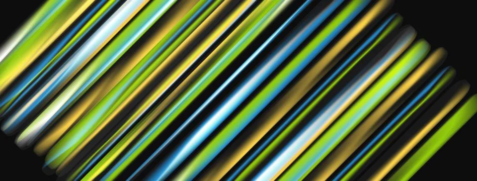 Abstract lines create dynamic visual effect. Bright colors blend, forming a.. Stock Illustration