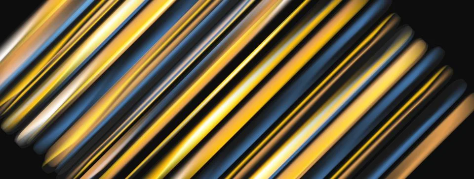 Abstract lines create dynamic visual texture. Gold, blue hues dominate Stock Illustration