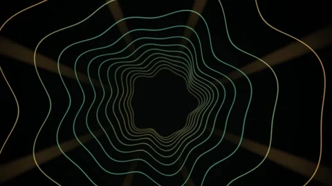 Abstract lines create a tunnel effect in a dark space Stock Footage 340299379