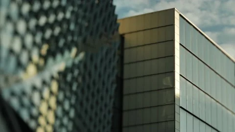 Abstract lines Darling Harbour architecture slow motion tilt shift 4K Video stock 220688569