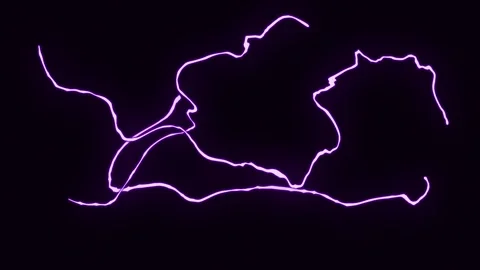 Abstract lines. electric glowing pattern Stock Footage 317606019