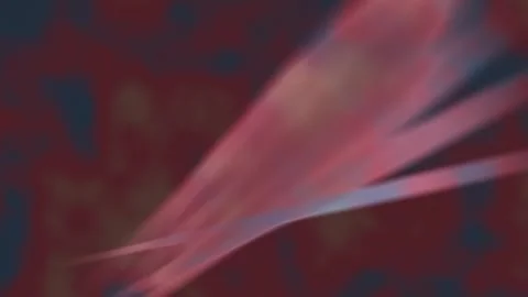 Abstract lines flow across a vibrant, blurred background Stock Footage 325538521