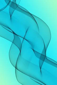 Abstract lines in the form of waves on colored background Stock Illustration