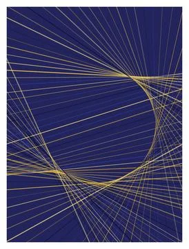 Abstract lines geometric dark background design with gold and blue elements. Stock Illustration