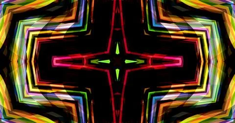Abstract Lines Geometric Neon Light Pixel Pattern Background Cyberpunk Stock Illustration