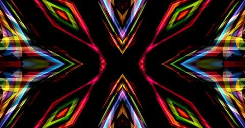 Abstract Lines Geometric Neon Light Pixel Pattern Background Cyberpunk 스톡 일러스트