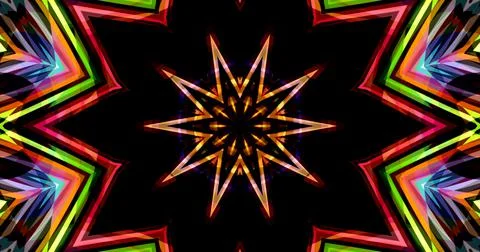 Abstract Lines Geometric Neon Light Pixel Pattern Background Cyberpunk 库存插图