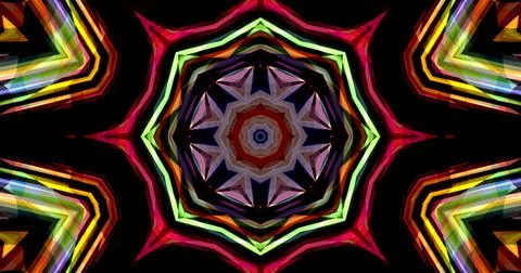 Abstract Lines Geometric Neon Light Pixel Pattern Background Cyberpunk 库存插图