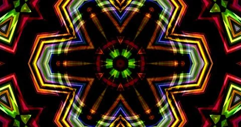 Abstract Lines Geometric Neon Light Pixel Pattern Background Cyberpunk イラスト素材