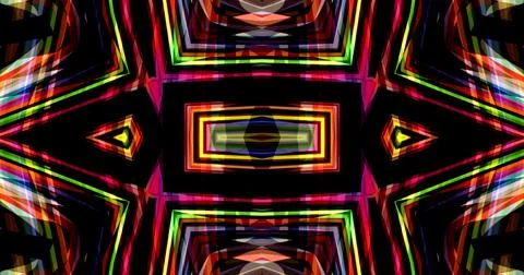Abstract Lines Geometric Neon Light Pixel Pattern Background Cyberpunk 库存插图