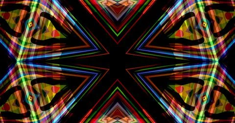 Abstract Lines Geometric Neon Light Pixel Pattern Background Cyberpunk イラスト素材