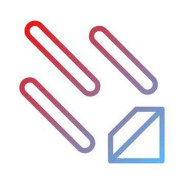 Abstract lines with a gradient and a polygon shape Illustrazione stock