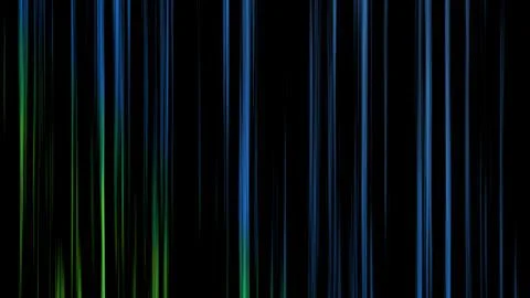Abstract lines gradient blue and green 3d render. Neon 3d background 4k Illustrazione stock