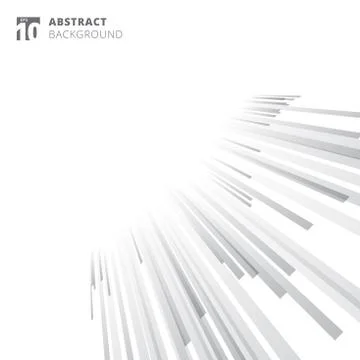 Abstract lines gray perspective on white background. Stock Illustration