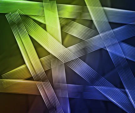 Abstract lines green-blue backdrop Stock Illustration