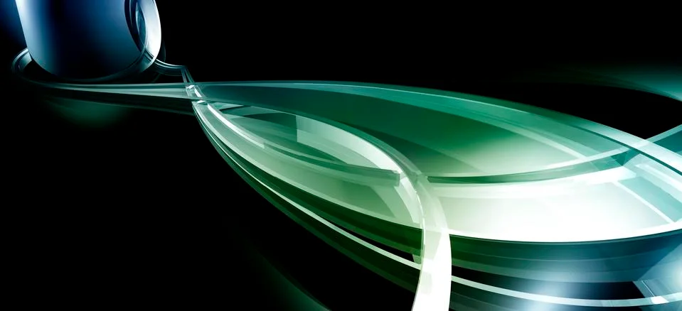 Abstract lines, leaf shape Stock Illustration