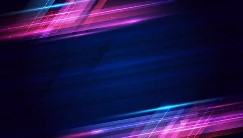 Abstract lines of light moving overlapping at high speed.Colourful dynamic .. Stock Illustration