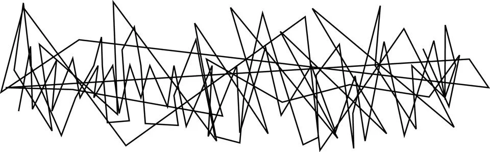 Abstract lines, Linear art, Chaotic lines Stock Illustration