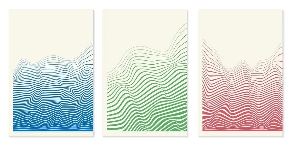 Abstract Lines. Lines Wave Poster graphic design in the style of Lines Wave Stock Illustration
