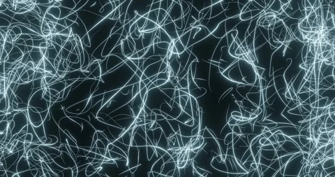 Abstract lines move chaotically on a transparent background Stock Footage 256564078