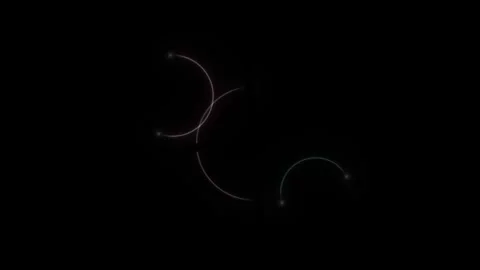 Abstract lines moving in a dark space with light effects Stock Footage 339304887