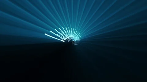 Abstract lines net tunnel slow motion flight drawing graphics animation Video stock 111768254