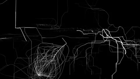Abstract Lines Network Big Data Animated Video Stock Footage 311481911