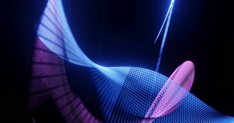 Abstract Lines Network, Colorful Technology Background (3D Render Animation) 動画素材 168707643