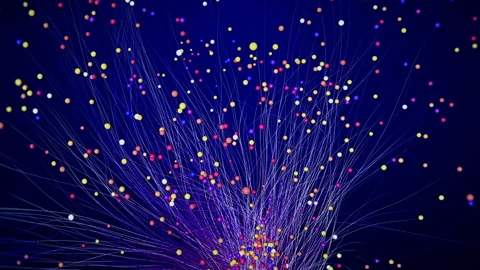 Abstract Lines Particles Stock Footage 86560914