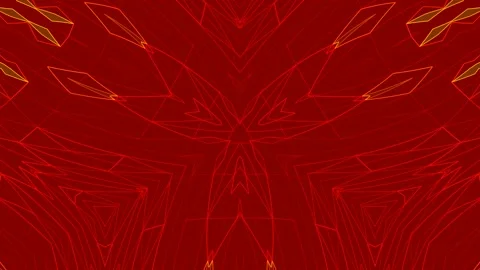 Abstract Lines Pattern Animated Techno Symmetric Light Design Video Stock Footage 200183791