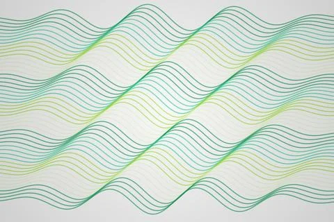 Abstract lines pattern with green and blue curves Stock Photos
