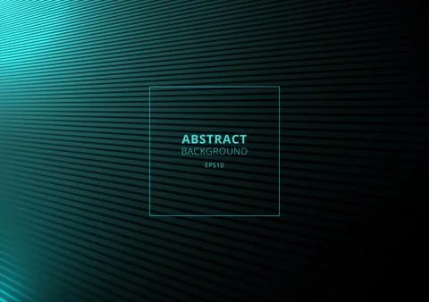 Abstract lines pattern green fluorescent on black background and texture. Stock Illustration