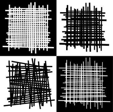 Abstract lines pattern. Randomly placed, intersecting lines. Illustrazione stock