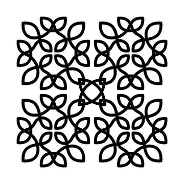 Abstract lines pattern square background Stock Illustration