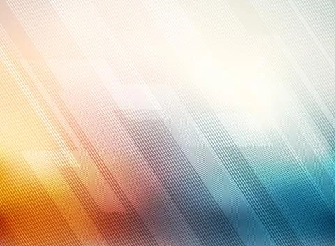 Abstract lines pattern technology on red and blue gradients blurred backgroun Stock Illustration