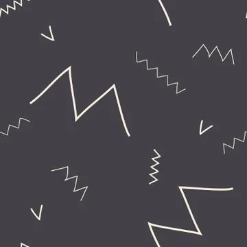 Abstract lines in seamless pattern in minimal style Stock Illustration