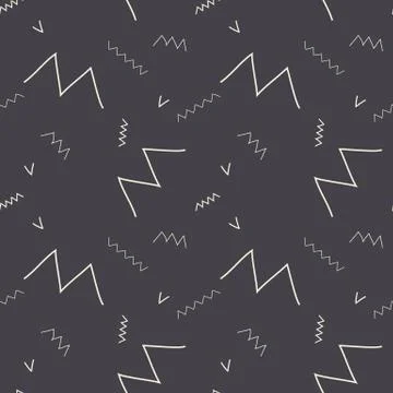 Abstract lines in seamless pattern in minimal style Stock Illustration