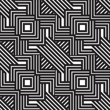 Abstract lines seamless pattern. Modern stylish geometric backgr Stock Illustration