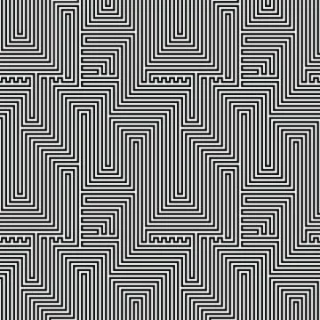Abstract lines seamless pattern. Optic illusion 库存插图