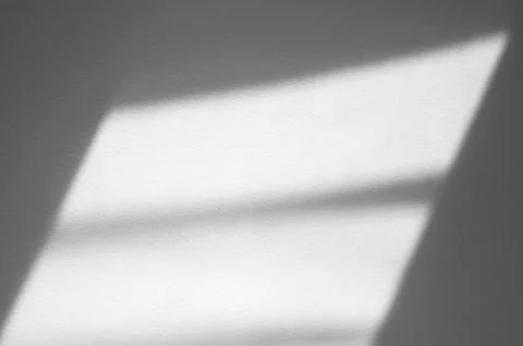 Abstract lines, shadows, light from window on white paper as overlay Stock Photos