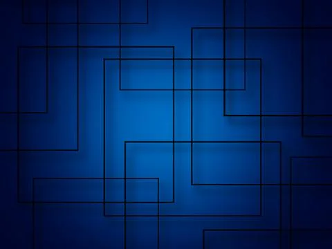 Abstract Lines Square On Blue Background Stock-Illustration