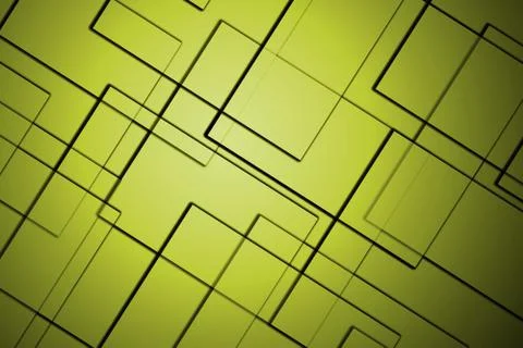 Abstract lines square with yellow background 스톡 일러스트