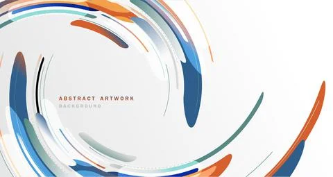 Abstract lines swirl pattern design of decorative style template. Stock Illustration