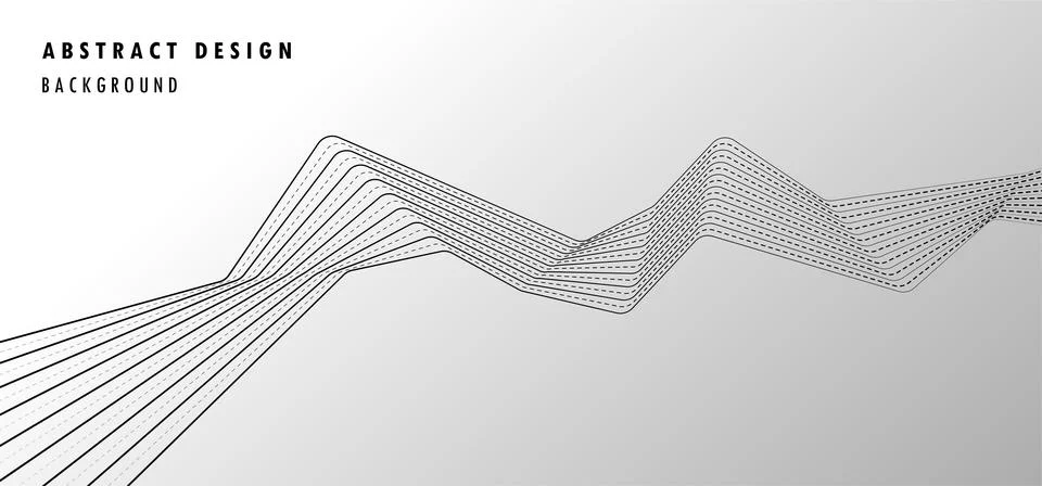 Abstract lines technology tech design smart direction artwork template. Stock Illustration