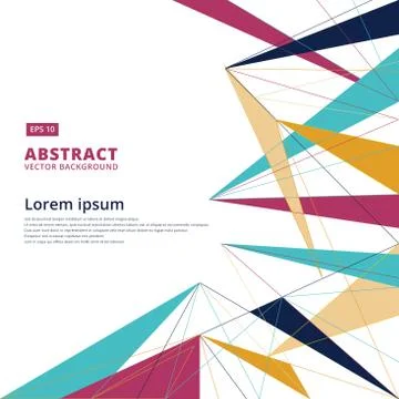 Abstract lines triangle modern technology design for internet communication a Stock Illustration