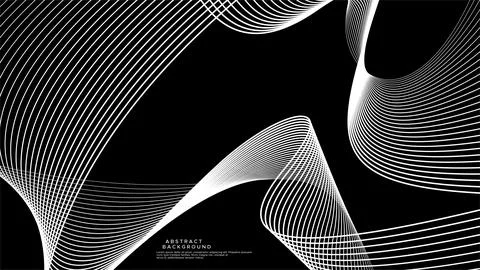 Abstract lines wave background template. Modern wave line background design. Stock Illustration