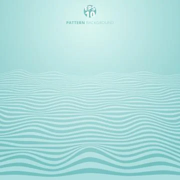 Abstract lines wave on blue background, Wavy stripes pattern, Rough surface Stock Illustration