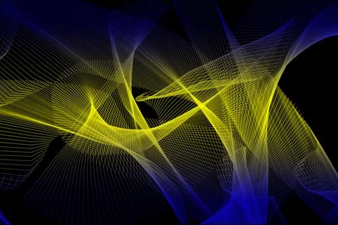 Abstract lines wave motion smooth curves light trails creative background Stock Illustration